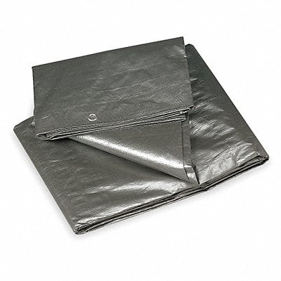 Tarp Polyethylene Silver/Black 10x12Ft