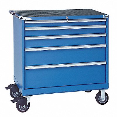 Mod Drwr Cab 43-1/4 H 5 Drwr Bright Blue