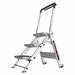 Safety Step Stool Alum 2-1/6ft H 300 lb