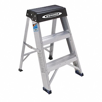 Step Stool Aluminum 2 ft H 300 lb Cap.