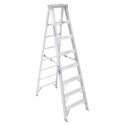 Stepladder Aluminum 8 ft H 375 lb Cap.