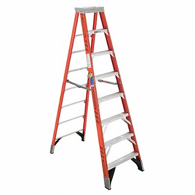 Stepladder Fiberglass 8 ft H 375 lb Cap