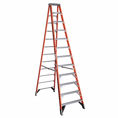 Stepladder Fiberglass 12 ft H 375 lb Cap