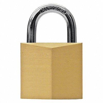 Keyed Padlock 9/16 in Rectangle Gold