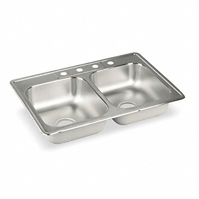 Elkay Double Sink Rect 13inx16inx7-3/4in