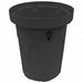 Trash Can 50 gal Black