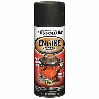 Engine Enamel Semi-Gloss Blk 12 oz Spray