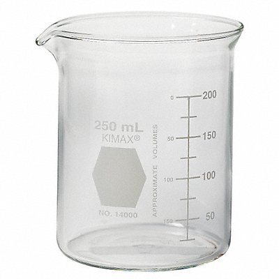 Beaker 250 mL 88 mm H 68 mm Dia PK48