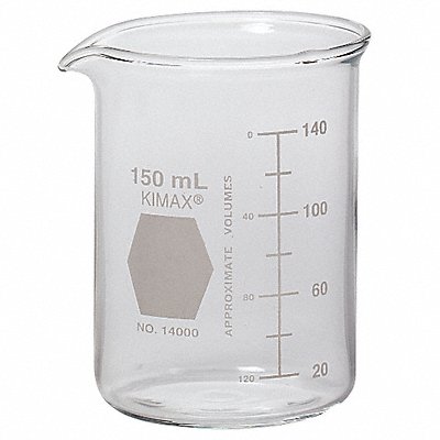 Beaker 150 mL 81 mm H 57 mm Dia PK48