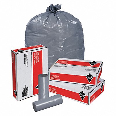 Trash Bags 56 gal Gray PK100