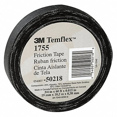 Elec Tape 60 ft Lx3/4 in W 13 mil Black