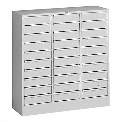 Horz Lit Organizer Ltr 30 Drawer Lt Gray