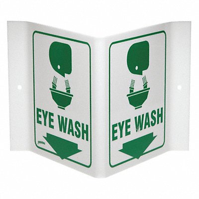 Eye Wash Sign 12X18 GRN/WHT Eye Wash