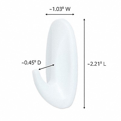 Single Point Hook Adhesive Back PK8