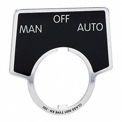 Legend Plate Man./Off/Auto White/Black
