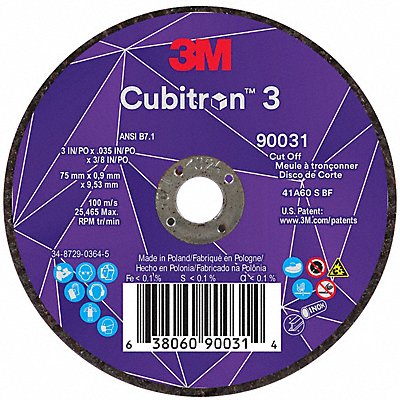 Abrasive Cut-Off Wheel 3/8 in Connector