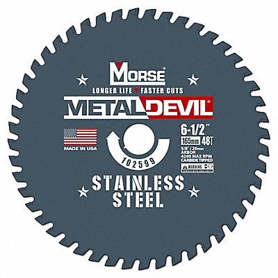 CIRC BLADE 6-1/2 48T 20MM STAINLESS