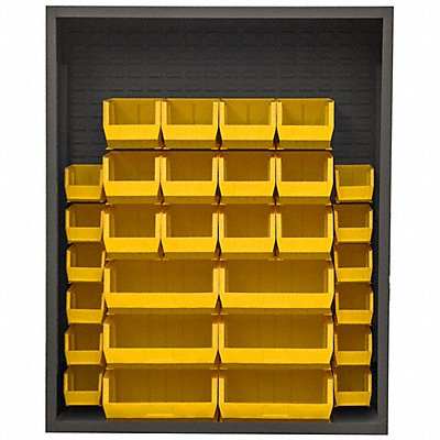 Bin Cabinet Louvered 60 H 48 W 18 D