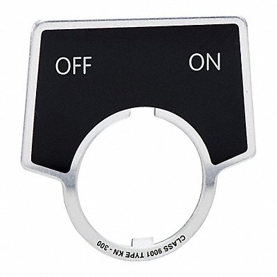 Legend Plate Off/On Silver/Black