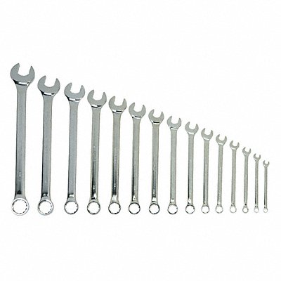 Combination Wrench Set 15 Pcs Satin