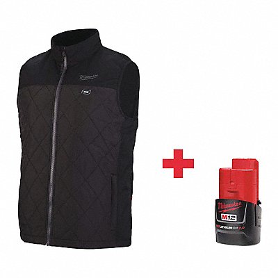 Heated Vest XL Mens 22 L Black