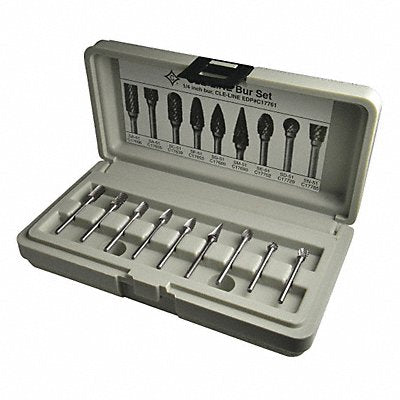 Carbide Bur 9pc Set 1/4x1/8