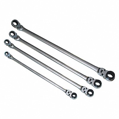 Reversible Ratcheting Wrench 4Pc SAE