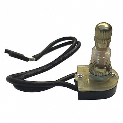 Rotary Switch Brass SPST 6A 125VAC