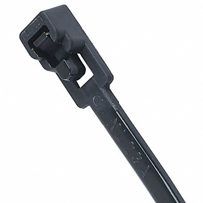 Releasable Cable Tie 8 50 lb Black PK25