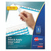 Index Divider 5 Tab 50/Box White PK50