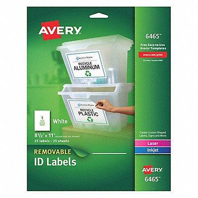 Laser Labels White PK25