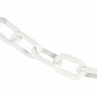 Plastic Chain 2 Size 25 ft L White