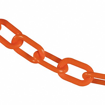 Plastic Chain 2 50 ft L Safety Orange