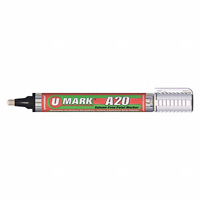 Paint Marker with Reversible Tip White