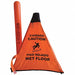 Wet Floor Cone 18 w/Storage Tube Orange