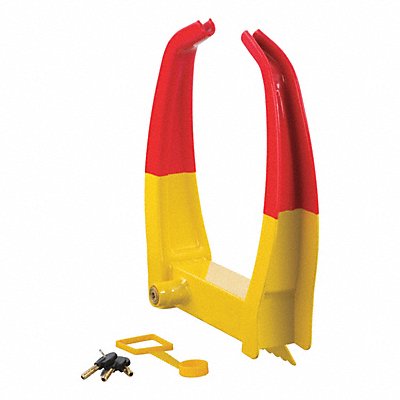 Wheel Chock Lock Yellow Powder Coat 