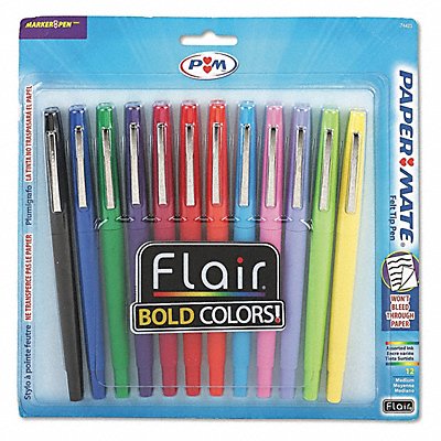 FlairFelt TipMarkerPen Assrtd Dozen PK12