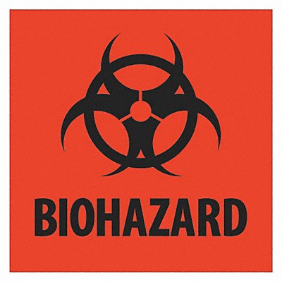 Label Biohazard 2x2 