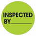 Label Inspected By Circle 1 