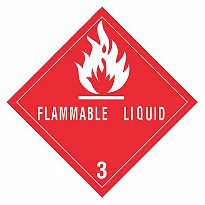 Label Flammable Liquids 3 4x4 