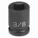 Impact Socket 3/8 3/8 D PipePlug Sq 4pt