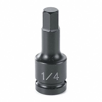 Impact Socket 3/16 1/4 D Hex M Black