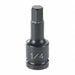 Impact Socket 3/16 1/4 D Hex M Black