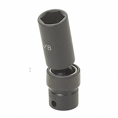 Impact Socket 3/4 3/8 D 6pt. D Black