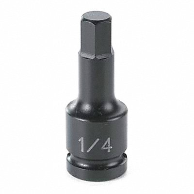 Socket 4mm 1/4 D Impact Hex M Blk