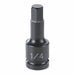 Socket 4mm 1/4 D Impact Hex M Blk