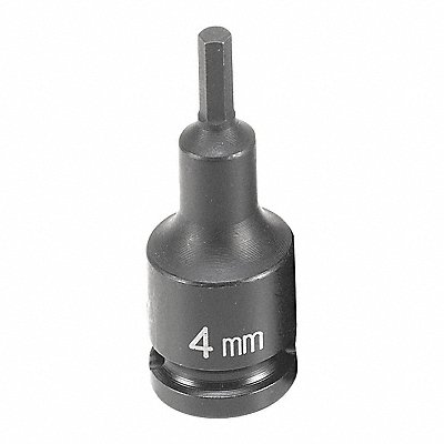 Socket 4mm 3/8 D Impact Hex Male