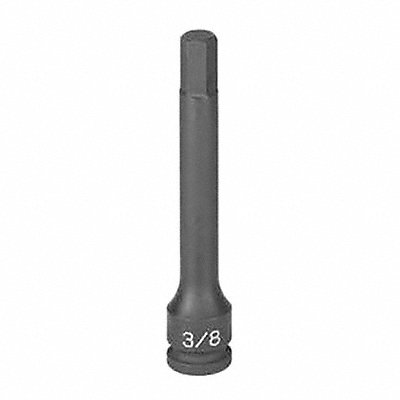 Impact Socket 7/16 3/8 D Hex Lg M Black