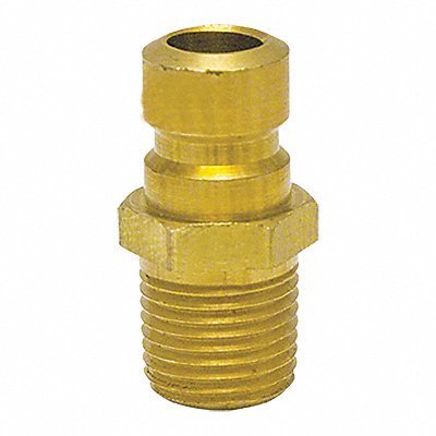 Plug 3/8 1/4 MPT Brass