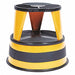 Step Stool 2 Step Steel Rolling Orange